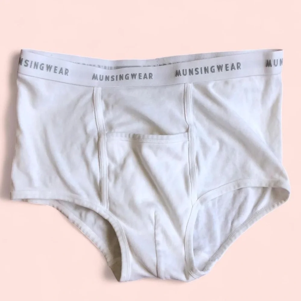 Musingwear Kangaroo Pouch Full Rise 100% Combed Cotton Sz 36 Briefs White